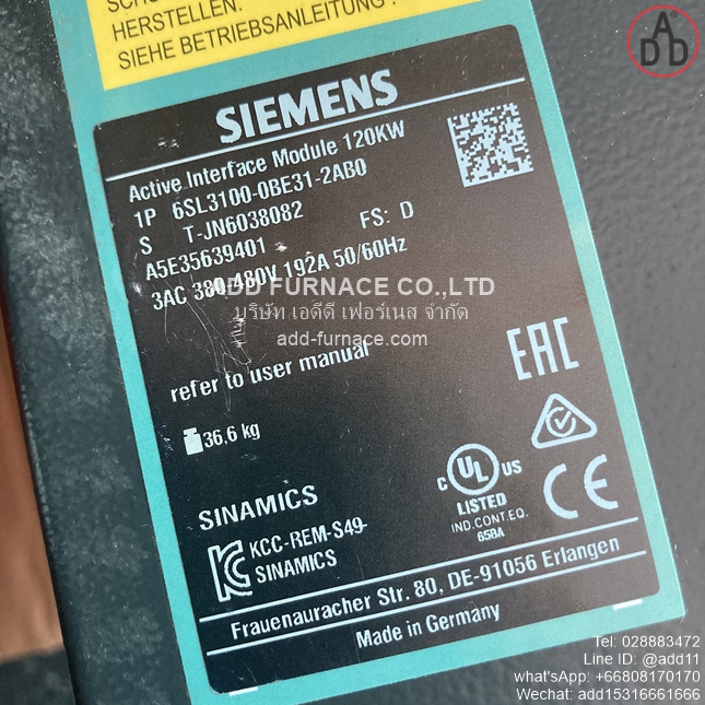 SIEMENS 6SL3100-0BE31-2AB0(4)